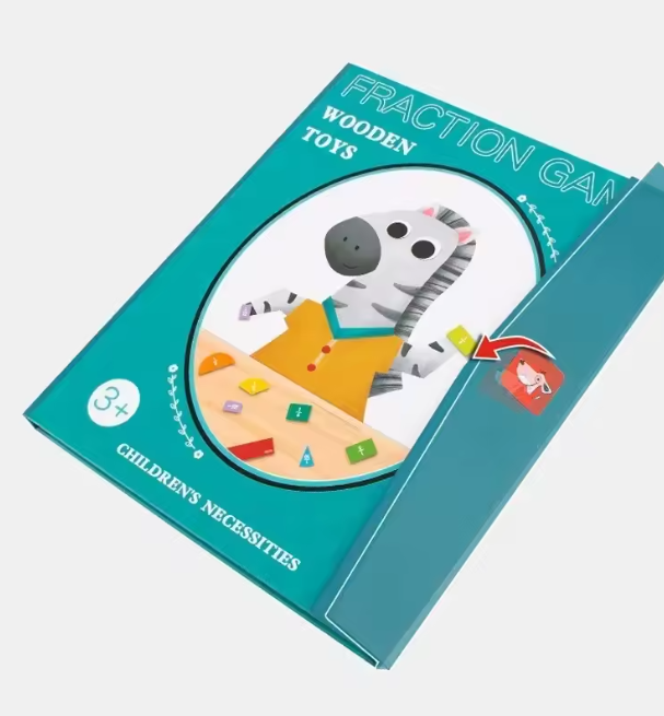 Magnetic Fraction Demonstration Book. 1 Set Math Teaching Aid. Learning Toy for Gift. Mathematical Knowledge Training Toys. Interactive Game Props. Educational Material - Image 2