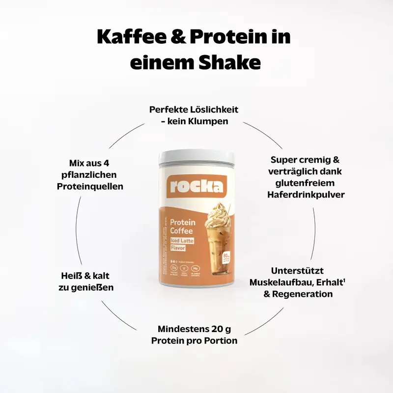 Rocka Iced Protein Coffee - Cremiger Kaffee mit 20g Protein & 80mg Koffein pro Portion - Glutenfrei & Ohne Zuckerzusatz - Image 3
